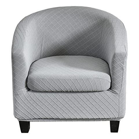 CHNSHOME Sesselbezüge 2 Stück Stretch Sesselhusse Sesselbezug Clubstuhlbezüge 1 Sitzer Tullsta Barstuhlbezug cocktailsessel Sesselbezug Hellgrau
