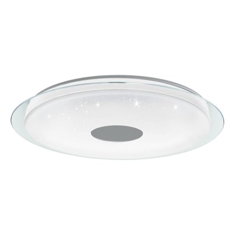 EGLO connect.z Smart-Home LED Deckenleuchte Lanciano-Z, Sternenhimmel Deckenlampe Ø 77 cm, ZigBee, App und Sprachsteuerung Alexa, Lichtfarbe einstellbar (warmweiß-kaltweiß), dimmbar