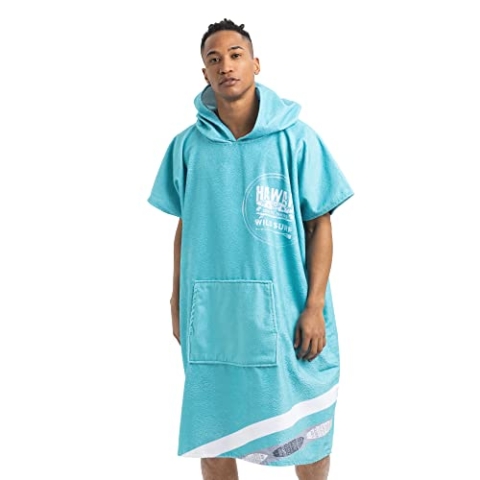 HOMELEVEL Badeponcho Unisex - Surf Poncho aus Baumwolle/Polyester - Handtuch für Erwachsene - Bademantel für Damen und Herren - Badetuch mit Kapuze