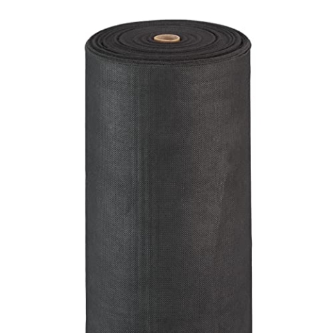 Relaxdays 10 x Unkrautvlies, 50 g/m², Pflanzenschutz, wasserdurchlässig, UV-beständig, Starkes Gartenvlies, 500 m, schwarz