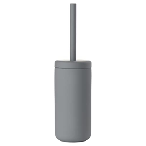 Zone Denmark Ume Toilettenbürste, WC Bürste, Klobürste in Schönem Dänischem Design, aus Steinzeug mit Soft Touch-Beschichtung, Durchm. 10 cm, Höhe 38,7 cm, Grau