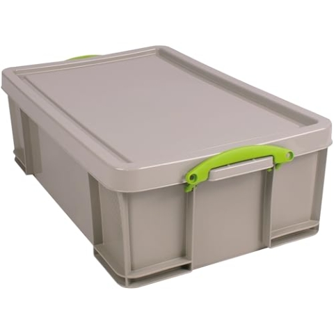 Really Useful Box Aufbewahrungsbox 50 Liter, recycelt, grau 5 Stück