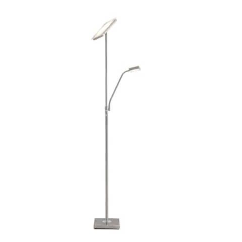 Lindby LED Stehlampe 'Sumani' dimmbar (Modern) in Alu aus Metall u.a. für Wohnzimmer & Esszimmer (2 flammig,) - Wohnzimmerlampe, Stehleuchte, Floor Lamp, Deckenfluter, Standleuchte, Wohnzimmerlampe