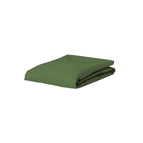 Essenza Spannbettlaken Premium Percale Moss, 140x200 cm, 100% Baumwollpercale, Uni