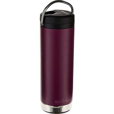Klean Kanteen TKWide 473 ml Isolierte Trinkflasche mit Twist Cap w/Straw Purple Potion