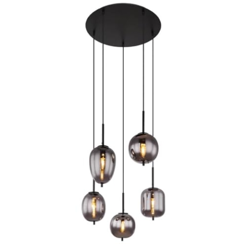 Globo Pendelleuchte Blacky schwarz 5 Lichter - 15345-5
