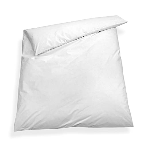 sleepling 2er Set Bettbezug Evolon Encasing Bettdecke, Milbenbezug, milbenkotdicht, Hausstauballergiker, 95 Grad Kochfest, Made in Germany, 135 x 200 cm, weiß