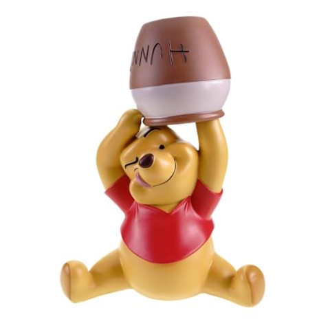 Gartenfigur Winnie Pooh 40 cm Dekorative Polyresin-Figur für Garten und Terrasse - Liebevolle Disney-Deko mit Honigtopf, 41,5 x 30,2 x 18,6 cm - Perfekte Geschenkidee für Disney-Fans