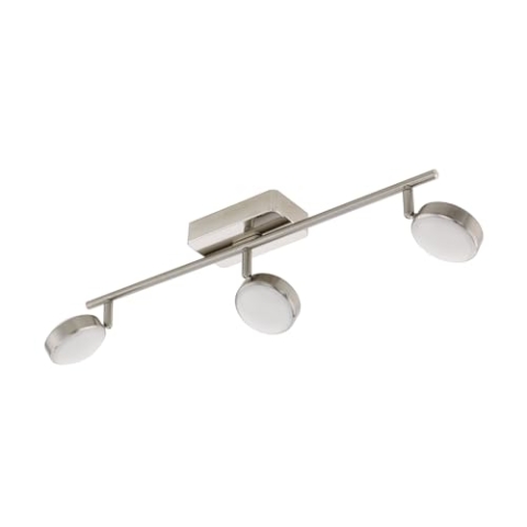EGLO connect LED Deckenspot Corropoli-C, Smart Home Spot 3 flammig, Deckenlampe aus Stahl und Kunststoff, Farbe: Nickel matt, weiß, dimmbar, Weißtöne und Farben einstellbar