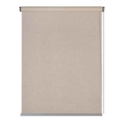 Verdunkelungsrollo Premium für Fenster mit Bohren Thermorollo mit Aluminium Kassette & Kettenzug Höchste Qualität inklusive Montagematerial Verdunkelung Rollo STORESDECO Beige 120x250 cm (BxH)