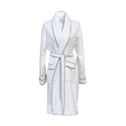 Heckett Lane Bademantel 60% Baumwolle 40% Bambus Viscose Bamboo L White