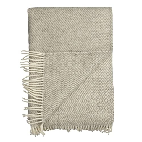 RØROS TWEED - Kattefot - Wolldecke aus norwegischer Lammwolle - Design von Judy D. Lundin - Deckenmaße: 140 x 220 cm