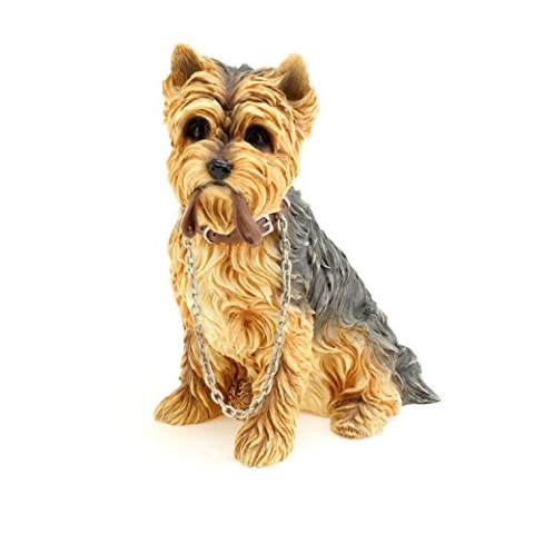 Lesser & Pavey Sitzender Walkies Yorkshire Terrier, Schwarz/Hellbraun, Höhe 17 cm