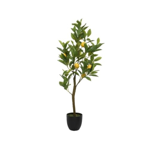 Kaemingk Zitronenbaum Kunstpflanze im Topf dekorativ 92 cm Ornament im Topf, deko Wohnzimmer kunstpflanze kunstpflanzen groß