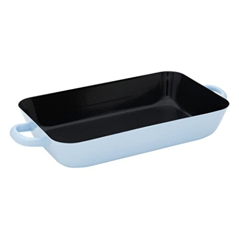 Riess, 0045-028, Bratpfanne 29/18 cm, BACKEMAILLE BLAU, LBH 36.5x18.2x5.2 cm, Gew. 0.727kg, Volumen 2.1 L