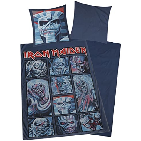 Iron Maiden Eddies Unisex Bettwäsche Multicolor 100% Baumwolle 135 x 200 cm/80 x 80 cm Bands