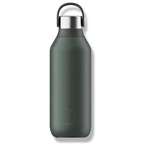 Chilly's Isolierflasche Series 2 aus Edelstahl in der Farbe Pine Green mit einem Volumen von 500 ml, B2B_B500S2PGRN