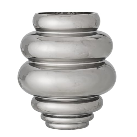Bloomingville Zorya Vase, Silber, Glas, T21xH24 cm