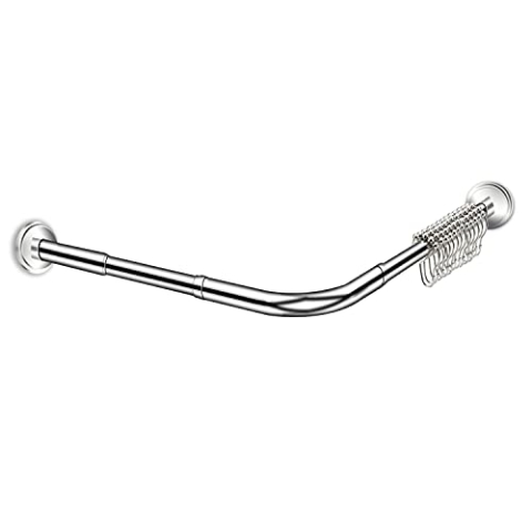 Begeri L duschvorhangstange,duschvorhangstange ohne Bohren,Teleskopstange aus Edelstahl,(75-95cm) *(110-170cm)