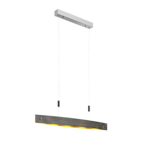 Lucande LED Esstisch Pendelleuchte dimmbar höhenverstellbar, Hängelampe Metall schwarz gold Hängeleuchte Esszimmerlampe Wohnzimmerlampe
