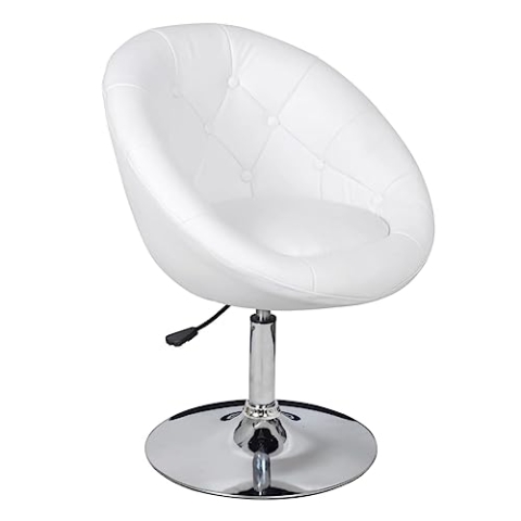 vidaXL Barhocker Chesterfield Lounge Sessel Bar Stuhl Drehsessel Hocker Barstühle weiß