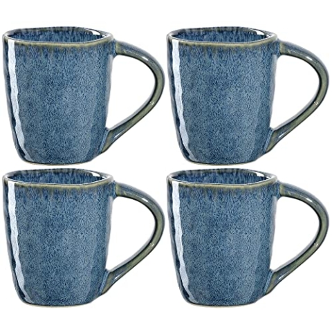 LEONARDO HOME 018596 MATERA Espressotasse 90 ml blau 4er-Set, Keramik