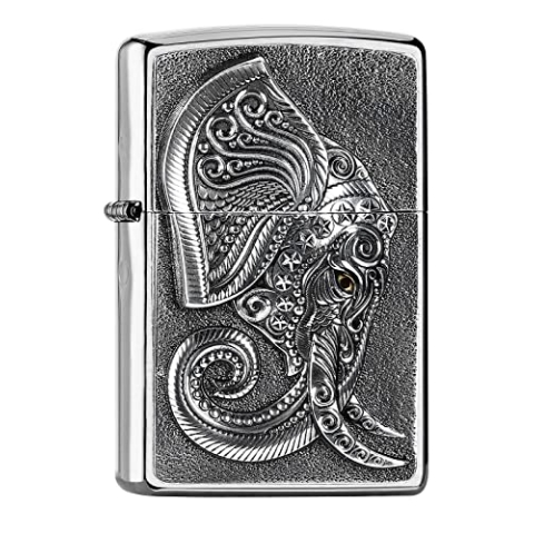 Zippo 2005710 Feuerzeug,Messing,Chrom,5.5 x 3.5 x 1 cm