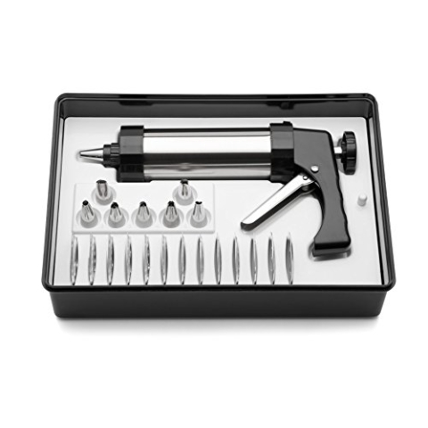 Weis Gebäckpresse Set, Edelstahl, Silber, 25 x 15 x 5 cm, 22-Einheiten