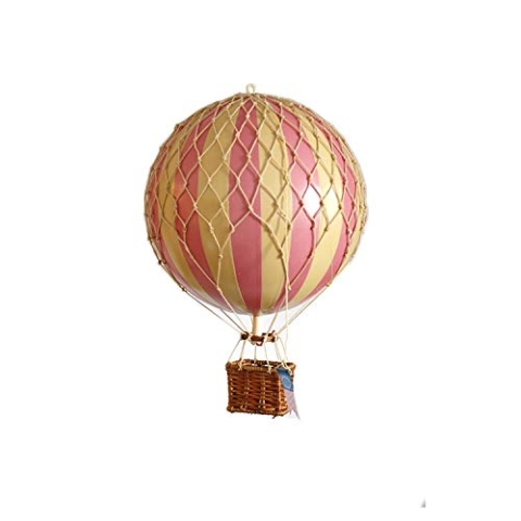 Authentic Models Ballon - Rosa, 1 Stück, Heißluftballon-Modell, 24 x 20 x 21 cm, Allgemeine Feier, Unisex-Kinder