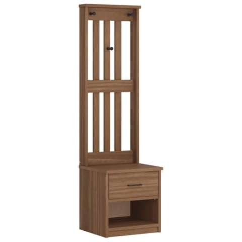 vidaXL Garderobenständer SANDENS 45x40x159,5 cm Massivholz Kiefer, Flurgarderobe, Flurschrank, Garderobenständer mit Schuhablage, Garderobe