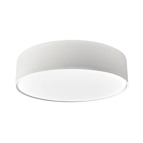 Lindby Textil Deckenleuchte rund 50 cm, Deckenlampe Stoff cremeweiß 3x E27 max. 11W ohne Leuchtmittel Schlafzimmerlampe Wohnzimmerlampe