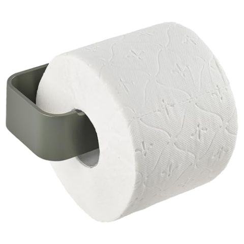 Zone Denmark Ume Toilettenpapierhalter - Klopapierhalter im Schlichten Design - Klorollenhalter 1 Stück - Inkl. Schrauben und Dübel - aus Aluminium - 16,4 x 7,6 x 4 cm - Olivgrün