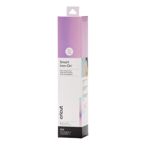 Cricut 2008679 Smart Iron-On Heat-Transfer Vinyl | 1 Sheet | 33cm x 2.7m | Holographic Blue, (9ft), 2.7m (9ft)