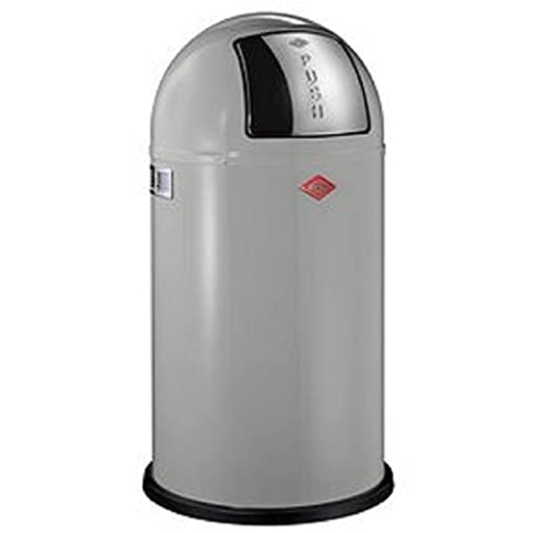 Wesco 175 831 Pushboy Abfallsammler 50 Liter cool Grey 40 x 40 x 75.5cm (L/B/H), Edelstahl
