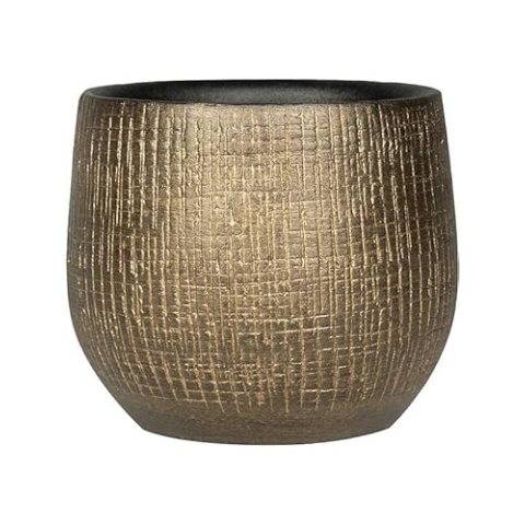 Ter Steege Blumentopf Braun-Gold D 31 cm H 28 cm