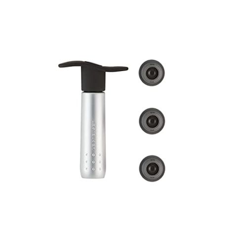 Le Creuset, Weinpumpen-Set inkl. 3 Verschlüssen, WA 137, Chrom matt, 59014013001825