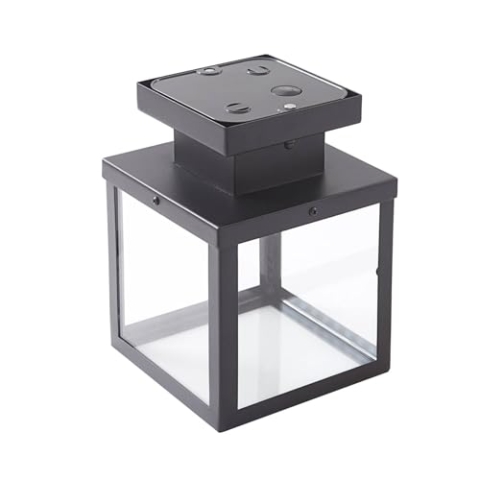 Lindby Deckenlampe Mandus (Modern) in Schwarz aus Edelstahl (1 flammig, E27) - Aufbau-Deckenleuchte Deckenleuchte Lampe