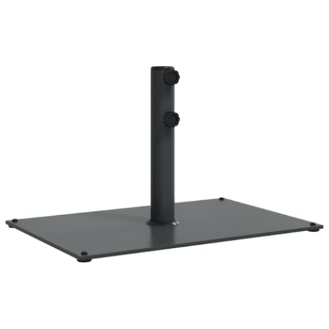 vidaXL Sonnenschirmständer, Schirmständer mit Standfuß Spannknopf, Sonnenschirmbasis für Ø32/38/48 mm Mast, Sonnenschirmfuß, 15 kg Rechteckig
