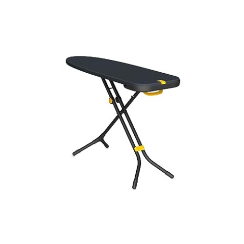 Joseph Joseph Glide Plus 135 x 45 cm großes Bügelbrett mit höhenverstellbarem und hitzebeständigem Dampfbügelbrett, einfache Aufbewahrung, 4-lagiger Baumwollbezug, schwarz/blau