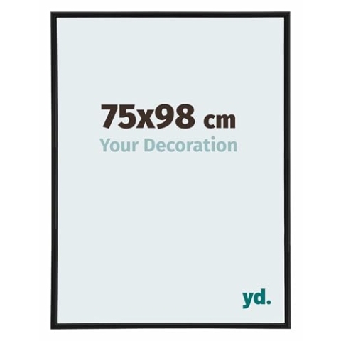 yd. Your Decoration - Bilderrahmen 75x98 cm - Schwarz Matt - Bilderrahmen aus Kunststoff mit Acrylglas - Antireflex - Rahmen 75x98 cm - Annecy