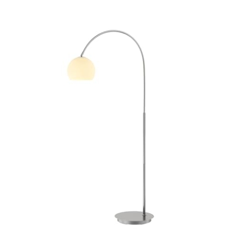 Lindby Stehlampe (Bogenleuchte) Cynthia (Modern) in Alu aus Glas (1 flammig, E27) - Bogenlampe Stehleuchte Floor Lamp Standleuchte Wohnzimmerlampe Wohnzimmerleuchte