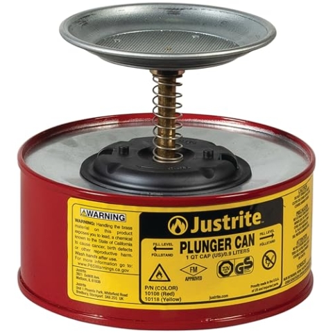 Justrite 10108 Sparanfeuchter 0.9L 18.5cm x 14.3cm Rot