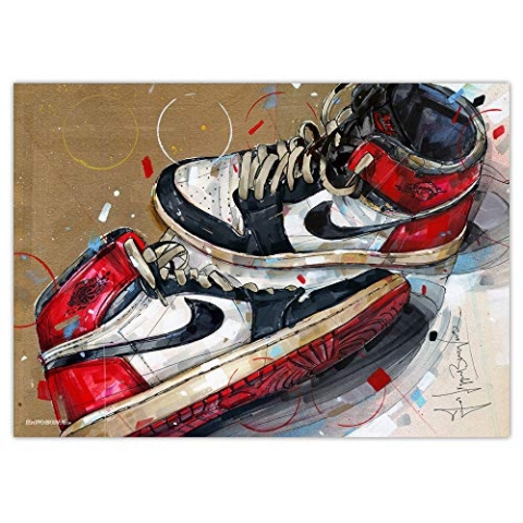 Air Jordan 1 Chicago 1984 'White Laces' Print (50x70cm) *ungerahmt (JosHoppenbrouwers)