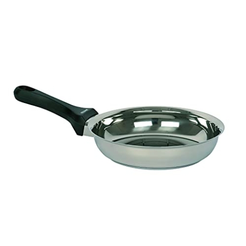 Kelomat, 1816-351, Bratpfanne GRILLMEISTER, rund, Durchmesser 28 cm, Schmorpfanne, Edelstahl, Deckel OPTIONAL erhältlich