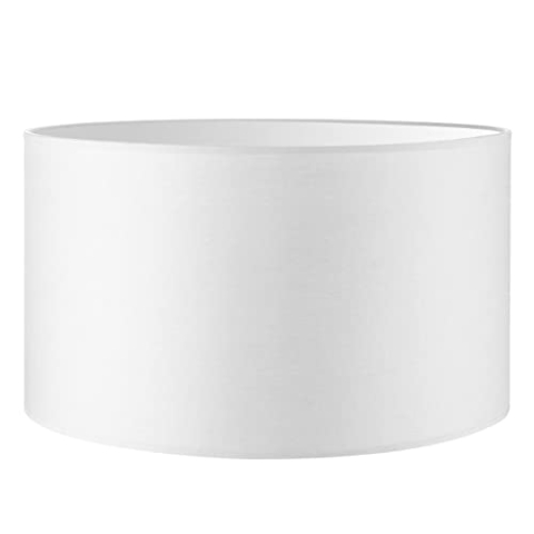 Home Sweet Home Moderner Lampenschirm Bling | Zylinder |40/40/22cm | Weiß | Stoff-Lampenschirm aus Baumwolle | für E27 Lampenfassung | RoHS-geprüft | geeignet für Stehleuchte
