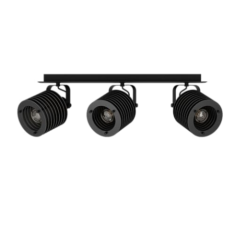 EGLO Deckenstrahler Segovia, 3-flammige Deckenlampe mit schwenkbaren Spots, Deckenleuchte Industrial Design aus Metall und Holz in Schwarz, Deckenspot mit E27 Fassung
