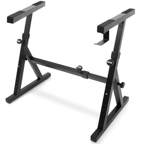 Pyle, Keyboard Ständer, E Piano Ständer,digital piano stand, Keyboardständer breiten-/höhenverstellbar, faltbar, Klavierständer Z Form, Tastatur für 54-88 Tasten ,kompatibel mit Yamaha Keyboard