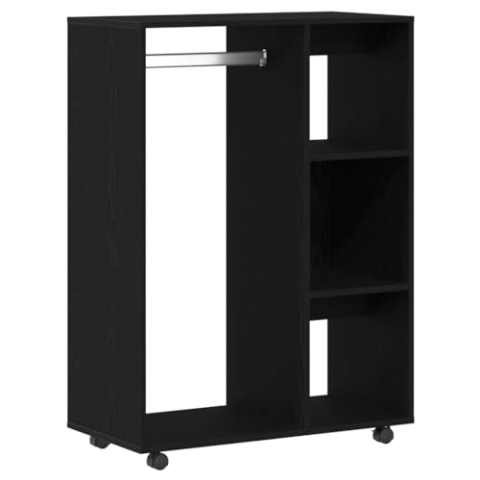 vidaXL Kleiderschrank Schwarz Eichen-Optik 80x40x110 cm Holzwerkstoff