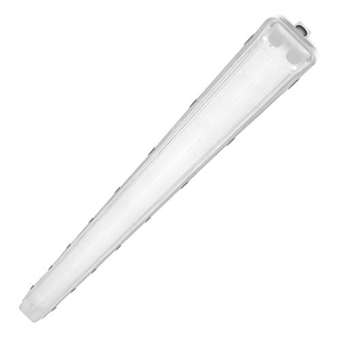 LEDVANCE Feuchtraumleuchte Gehäuse für 2xT8-LED-Lampen | aus robustem Plycarbonat (PC) grau, 150cm, geignet für SubstiTUBE EM/UN und SubstiTUBE Connected | DAMP PROOF HOUSING 1500 2x Lamp IP65