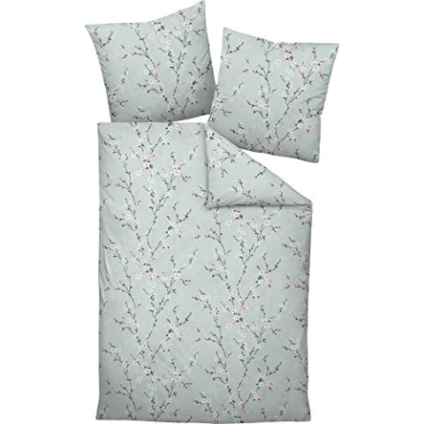 Janine Design Seersucker Bettwäsche Tango 20076-08 silberblau 1 Bettbezug 155 x 220 cm + 1 Kissenbezug 80 x 80 cm